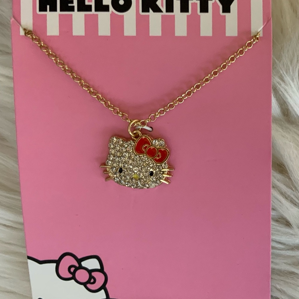 New Hello Kitty necklace, rhinestones, charm, gifts for Birthdays, Christmas